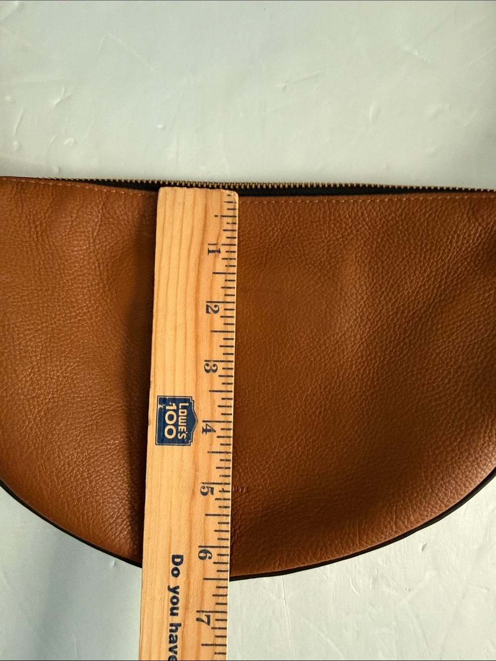 ALL SAINTS Half Moon Leather Cross Body Bag Briwn Urban Edgy Minimalist Off Duty - Picture 8 of 15
